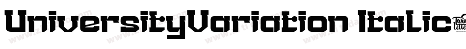 UniversityVariation Italic字体转换